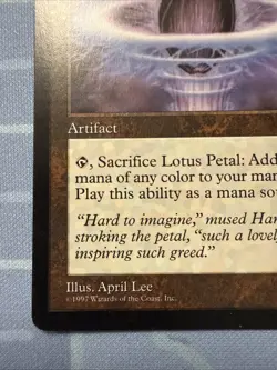 Lotus Petal - Tempest - Magic The Gathering - Vintage 1997 - Image 5