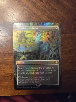 MTG Magic FOIL Enlightened Tutor (Borderless) Dominaria Remastered 412 NM - Image 1