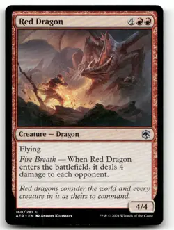 Red Dragon #160 (NM) Forgotten Realms AFR Magic MTG - Image 1