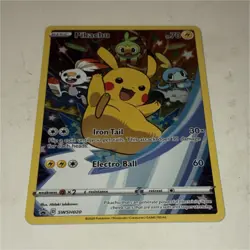 Pokemon TCG Pikachu SWSH020 Sword & Shield Promo Holo 70 HP Card - Image 1
