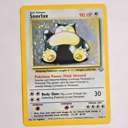 Pokemon Snorlax 11/64 Jungle Holo Rare Unlimited 90 HP Wizards Card 1999 - Image 1