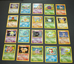 60 Vintage Pokemon Card Lot 1999 WOTC Base Set Jungle Fossil Non-Holo LP Collect - Image 2