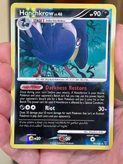 POKEMON HONCHKROW L.46 #29/147 RARE REVERSE HOLOFOIL SUPREME VICTORS LP CARD - Image 1