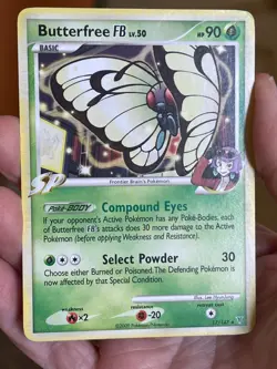 POKEMON BUTTERFREE FB LV.50 17/147 RARE SUPREME VICTORS MP CARD - Image 1