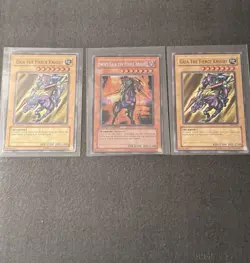 Yugioh Card Collection Of 6 Vintage Cards Dark Magician Gaia The Night LP - Image 1