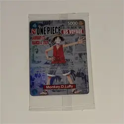 Bandai Namco One Piece CCG Monkey D. Luffy US Voyage Promo Card 001 - Image 1