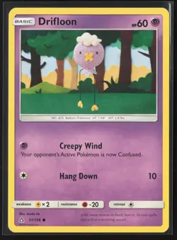 Drifloon Common SM - Ultra Prism 51/156 NM Pokemon Card Asako Ito Crochet - Image 1