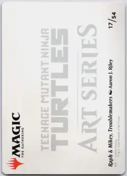 Raph & Mikey, Troublemakers Art Card (Gold-Stamped Sig) S Art Series: TMNT 17 NM - Image 2