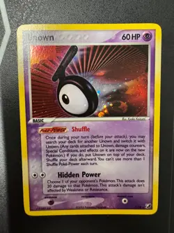 Pokemon Unown T/28 EX Unseen Forces Ultra Rare Holo Card - Image 1