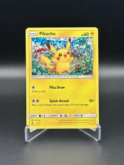 McDonald's 2018 Pikachu TCG Holo Card 4/12 Pokemon - Image 1