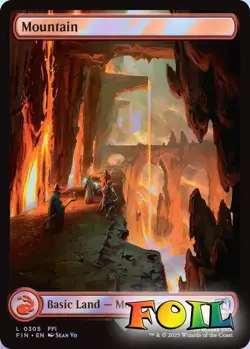 Mountain 0305 MTG FINAL FANTASY Land NP Foil - Image 1