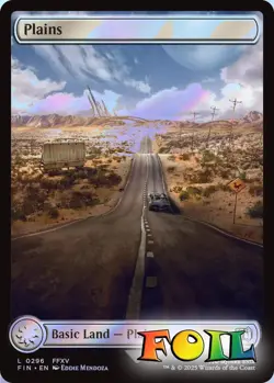 Plains 0296 MTG FINAL FANTASY Land NP Foil - Image 1