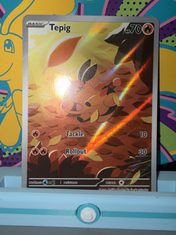 Pokemon TCG Tepig Art Rare 096/086 White Flare Near Mint - Image 1