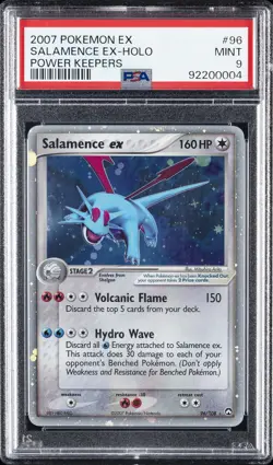 2007 POKEMON EX POWER KEEPERS #96 SALAMENCE EX-HOLO PSA 9 - Image 1