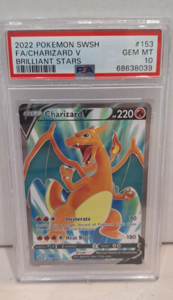 Pokemon - Charizard V - Full Art Holo #153/177 - Brilliant Stars - PSA 10 - Image 1
