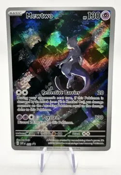 Pokemon Mewtwo SVP 052 Scarlet & Violet 151 Promo Illustration Rare NM - Image 1