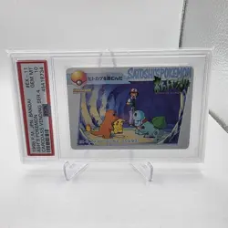 Pokemon 1998 Japanese Carddass Bandai No. EX11 Ash Pikachu Charmander PSA 10 - Image 1