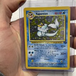 VAPOREON 1999 POKEMON ORIGINAL JUNGLE RARE HOLO 12/64 LP VINTAGE VTG NINTENDO - Image 1