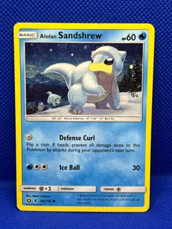 Pokemon Tcg Alolan Sandshrew 19a/145 Cosmos Holo - Image 1