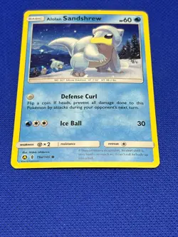 Pokemon Tcg Alolan Sandshrew 19a/145 Cosmos Holo - Image 2
