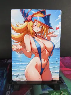 Dark Magician Girl Yugioh DMG Custom Art Card NM Anime Sexy Waifu Collectible - Image 1
