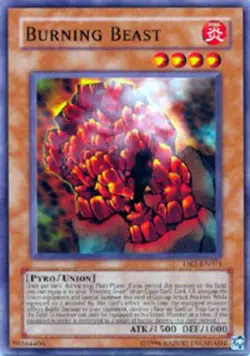 Burning Beast - DR1-EN071 - Common - Unlimited Edition - Heavily Played - Image 1