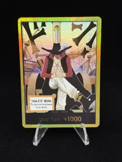 DON!! Card (Dracule Mihawk) (Gold) The Azure Sea's Seven Foil One Piece TCG OP14 - Image 1