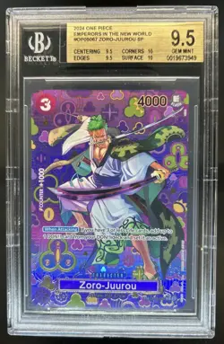 2024 One Piece New World Zoro-Juurou Special Alt Art #OP05-067 BGS 9.5 - Image 1