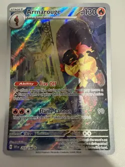 Pokemon TCG Armarouge Scarlet & Violet Holo Illustration Card 203/198 Base Set - Image 1