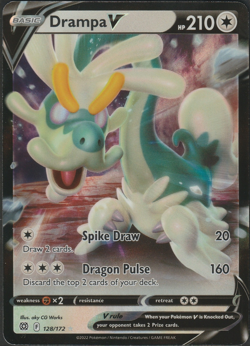 Drampa V 128/172 SWSH09: Brilliant Stars Ultra Rare Pokemon Card - Image 1