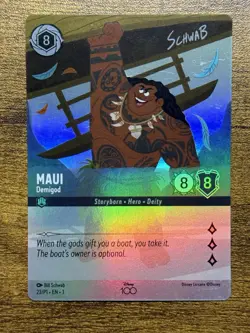 Maui - Demigod 23 D100 Alternate Art Disney100 Promo Lorcana Card - Image 1