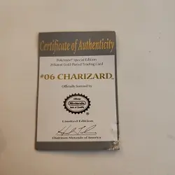 Pokemon Charizard 23k gold plated Trading card with Case Protection - Image 3