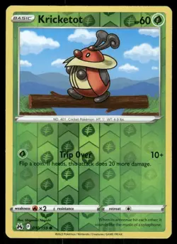 Kricketot 010/159 Reverse Holo Crown Zenith Pokemon TCG trading card - Image 1