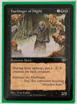 MTG Harbinger of Night, Reserved List, -1/-1 counters, Blight Curse upgrade - Image 1