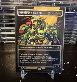 Heroes in a Half Shell (0096) (Borderless) (Pixel Surge Foil) TMNT Magic MTG - Image 1