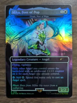 MTG Miku, Font of Pop - Giada, Font of Hope Rainbow Foil Secret Lair Drop NM - Image 1