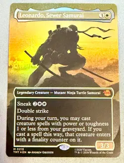 Leonardo, Sewer Samurai (Borderless) Teenage Mutant Ninja Turtles Foil 0215 MTG - Image 1