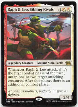 Raph & Leo, Sibling Rivals *Non-Foil* TMT 166 NM - Image 1