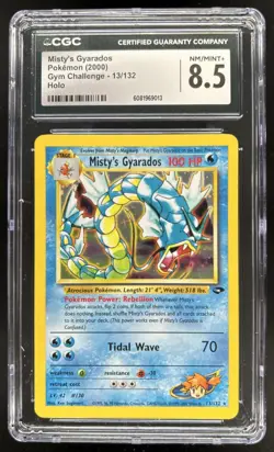 2000 Pokemon Gym Challenge Misty's Gyarados Holo Rare #13/132 CGC 8.5 - Image 1
