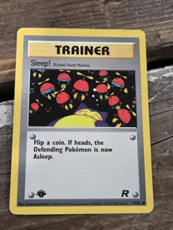 Pokemon TCG Sleep! 79/82 Vintage WoTC 1st Edition Team Rocket Common NM - Image 1