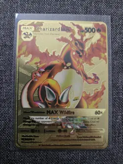 Pokemon Charizard 2020 DX 52/100 Gold Metal Max Wildfire & Venusaur Blastoise - Image 2