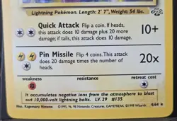 Vintage Pokemon TCG Jungle WoTC Jolteon Holo Rare Card #4/64 70 HP - Image 4