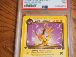 Pokemon 2000 1st Edition Team Rocket Dark Jolteon card, PSA 7 - Image 2