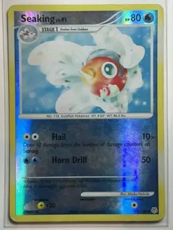 Seaking Reverse Holo Diamond and Pearl 62/130 HP-MP Pokemon Card - Image 1