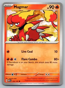 Pokemon TCG SV: Scarlet & Violet 151 Magmar 126/165 - Image 1
