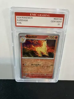 RAPIDASH 2024 Holo #020/142 Pokemon Card GRADED 10 TCG CCG - Image 1