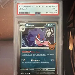 2024 POKEMON TCG TRICK OR TRADE #057 GENGAR PSA 9 Mint Graded - Image 1