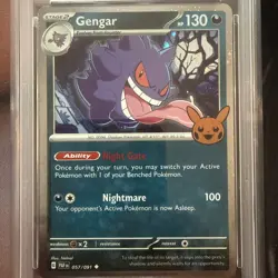 2024 POKEMON TCG TRICK OR TRADE #057 GENGAR PSA 9 Mint Graded - Image 2