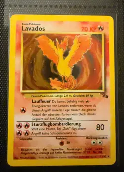 🔥🔥🔥Moltres German Lavados Fossil 12/62 Rare Holo Pokemon Card - Image 2