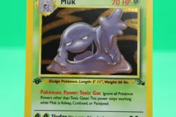 Pokemon Muk TCG Holo Rare Card 13/62 Fossil 1st Edition Nm Condition - Image 3